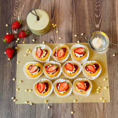 Strawberry & White Chocolate Blondie